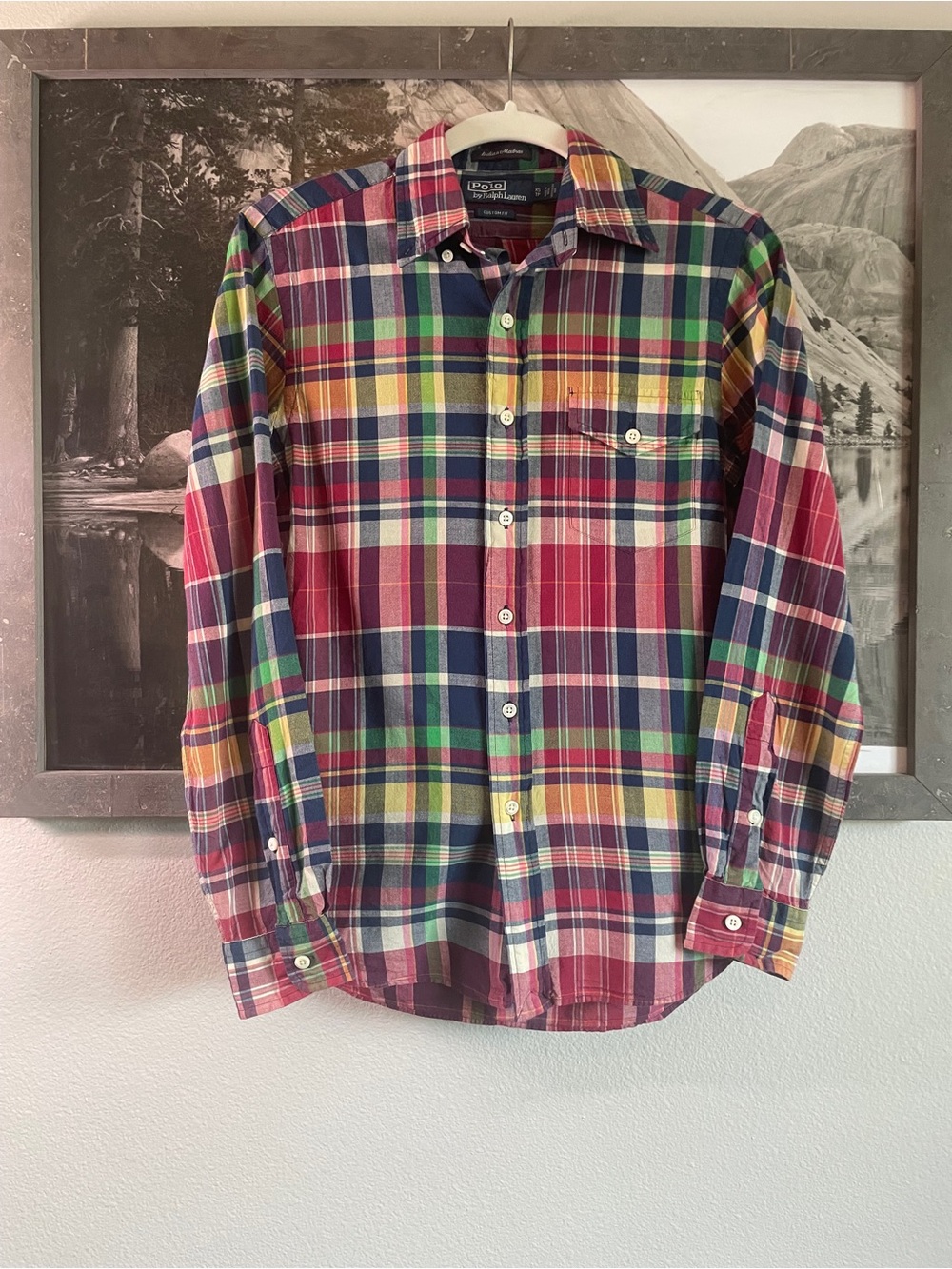 Ralph Lauren Madras Bright Multicolor Plaid Button-Down Shirt